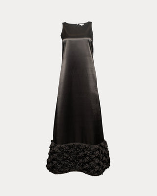 Francesca Maxi Dress Solid W/Floral Applique