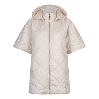 Bodywarmer Quilted Poncho - Light Sand