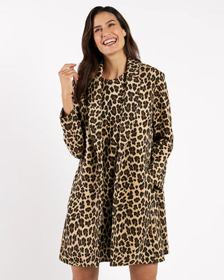 Emma Suede Jacket - Large Leopard Brown