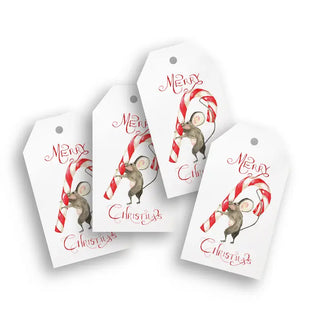 Mouse With Candy Cane Gift Tags | Pack Of 4