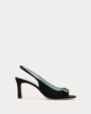 Reese Slingback - Satin Leather Black