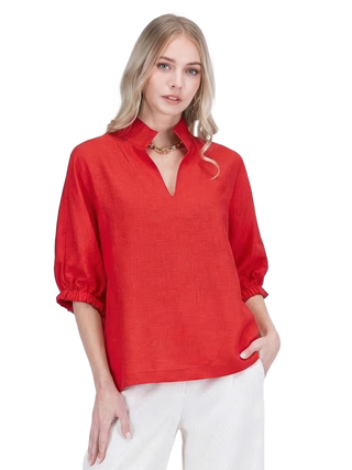Collar Top - Red