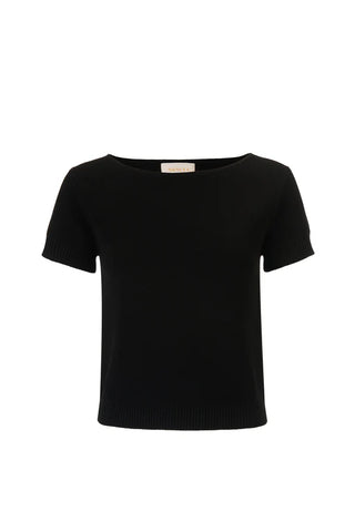 The Emi Knit Tee - Noir