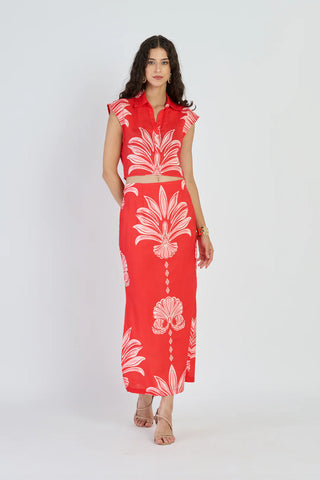 Aspen Skirt - Palm Springs Rouge