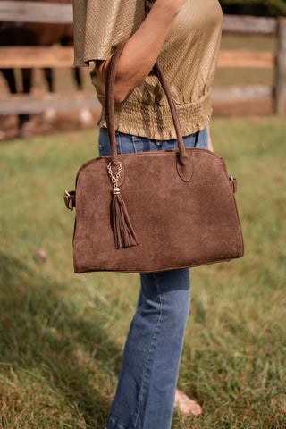 Megan Faux Suede Medicine Bag