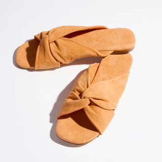 Nadia Slide Sandal - Tangerine Suede