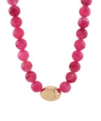 Marble Stone Ball & Accent Necklace