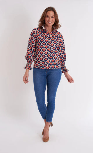 Plato Blouse - Camber Naval Blue