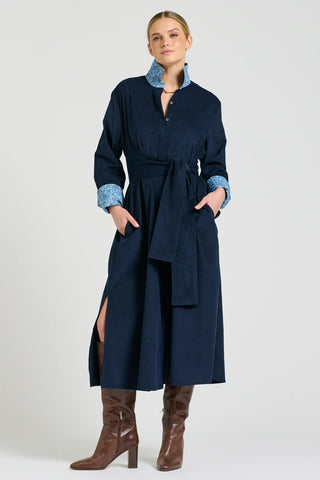 Amelie Shirtdress - Navy Paisley