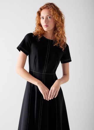 Eugine Full Hem Dress - Navy