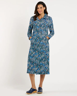 Uma Corduroy Dress - Ditsy Floral Navy