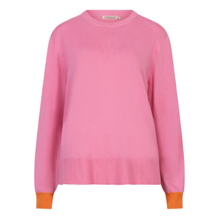 Long Sleeve Striped Sweater - Rose