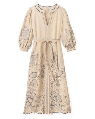 Sandy Midi Dress - Natural Linen