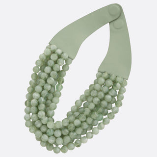 Chunky Acrylic Balls Statement Necklace Green