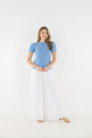 Crewneck Knit - Nantucket Breeze Cashmere