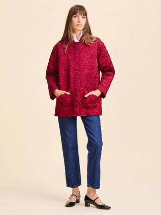 Jade Quilted Jacket - Claret