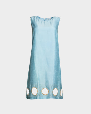 Lilly Cut Out Mini Dress - Air Blue/Oyster