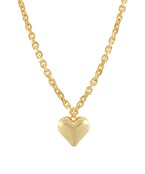 Puffy Heart Pendant Chain Necklace
