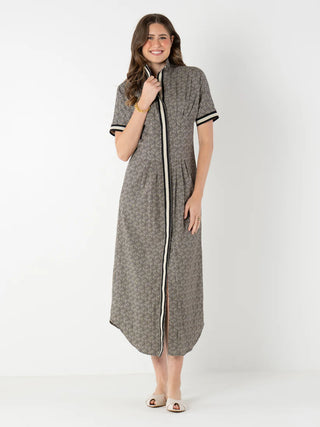 Georgia Dress - Black Tonal Monogram