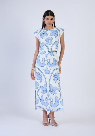 Aspen Skirt - Monaco Celeste