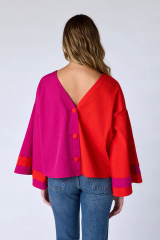 Esme Top - Sangria Colorblock