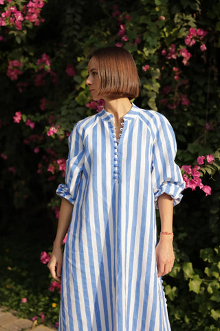 Positano Kaftan - Blue Stripes