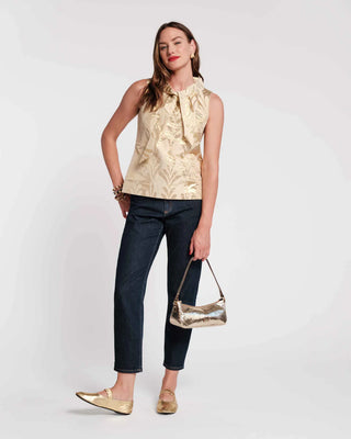 Millie Top - Royal Palm Jacquard Gold