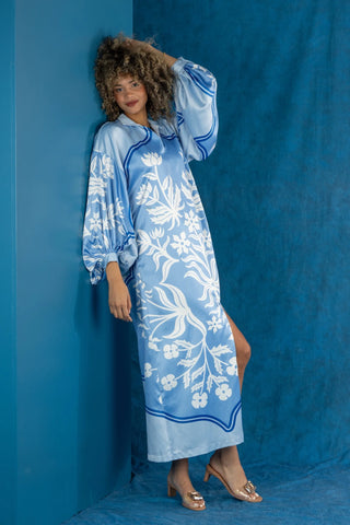 Fiona Dress - Dutch Tile