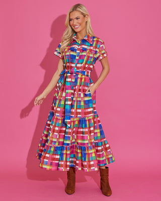 Rachel Dress - Circus Plaid