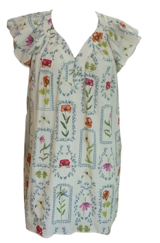 Eloise Dress - Mint Stamp
