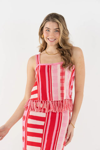 Capri Knit Tank - Peach Jubilee