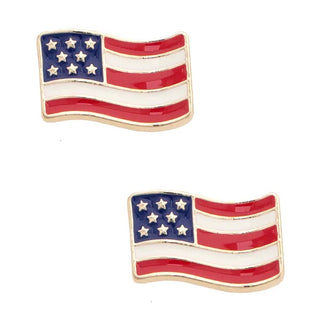 American Flag Enamel Stud Earrings