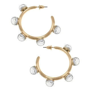 Ally Resin Beaded Hoop Earrings