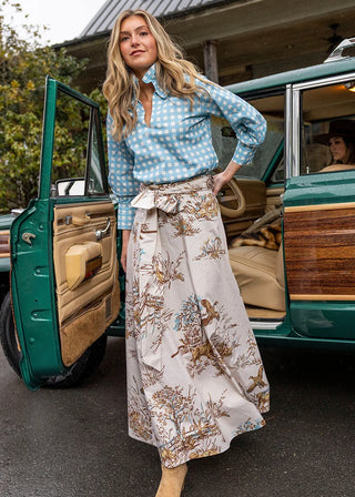 Blue Gingham Harper Estate Top
