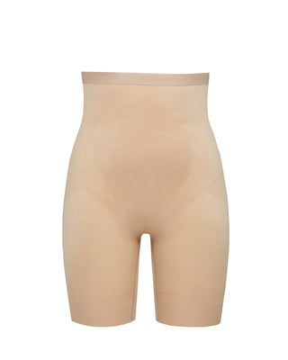 SPANXShape High Waisted Midthigh Short - Champaing Beige