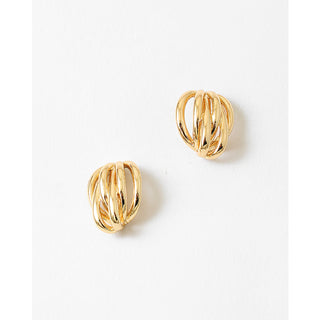Dior Style Gold Knot Earrings