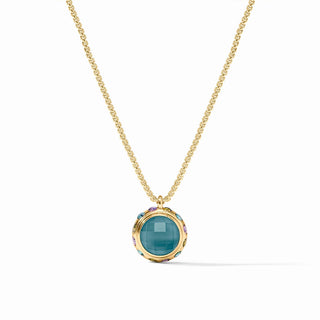 Rainbow Delicate Necklace - Iridescent Montana Blue