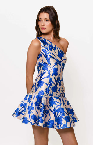 Silas Dress - Cobalt Vining Orchids