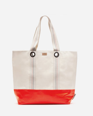 Summer XL Tote Cotton Canvas  - Natural/Orange
