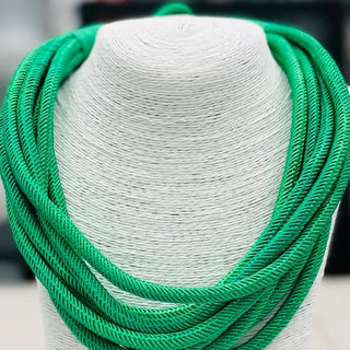 Slub 8-Strand Necklace Black