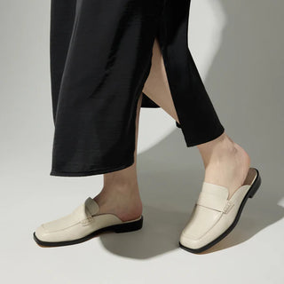 Odessa Loafer Mule - Bone