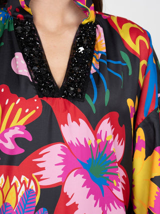 Fiona Dress - Midnight Garden